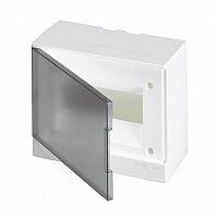 Распределительный шкаф Basic E, 8 мод., IP40, навесной, пластик, прозрачная серая дверь |  код. BEW402208 |  ABB
